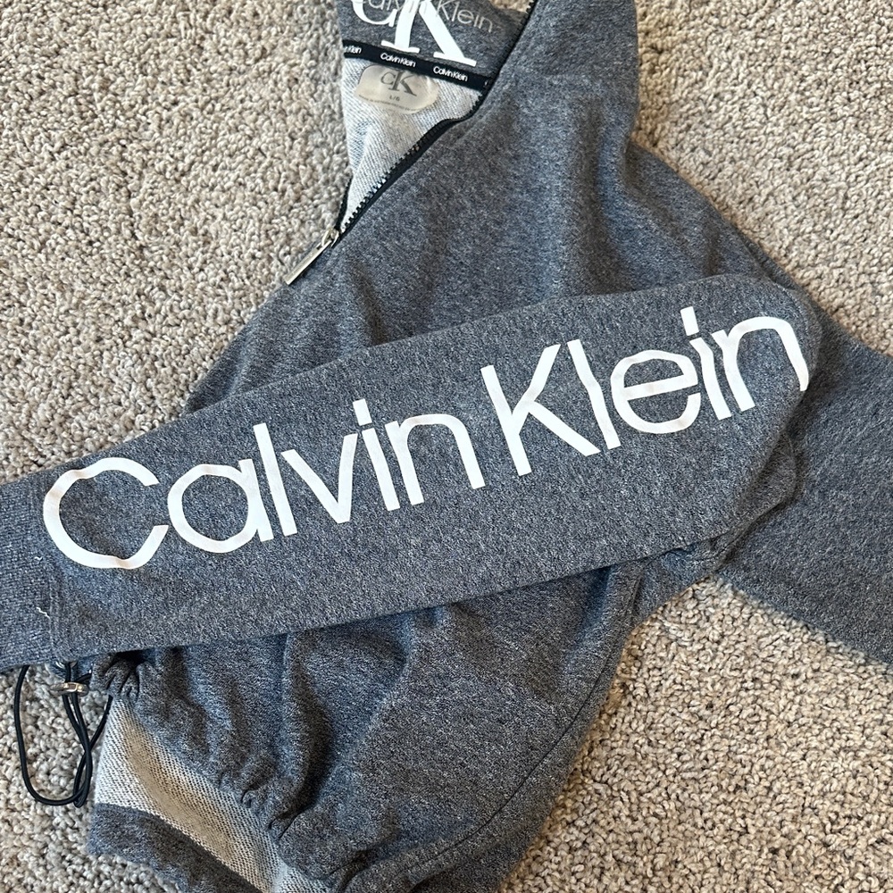 Calvin Klein Charcoal Zip-Up Hoodie